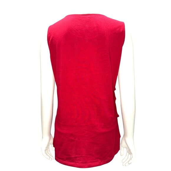 Ann Taylor Medium Red Sleeveless Layered Tank Top Night Out Club Party Fit Chic - Picture 5 of 12